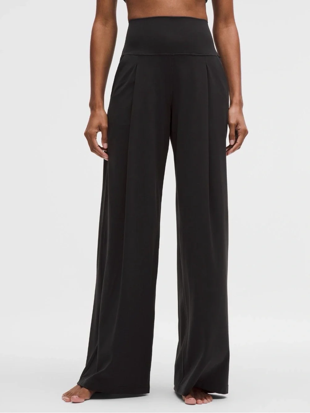 Wide Leg Black Palazzo Pants for Women